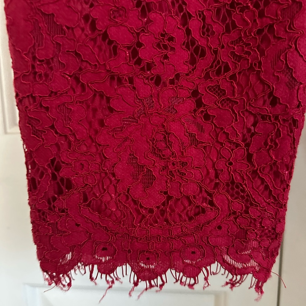EUC J. Crew Red Lace Pants 8 - Picture 6 of 6